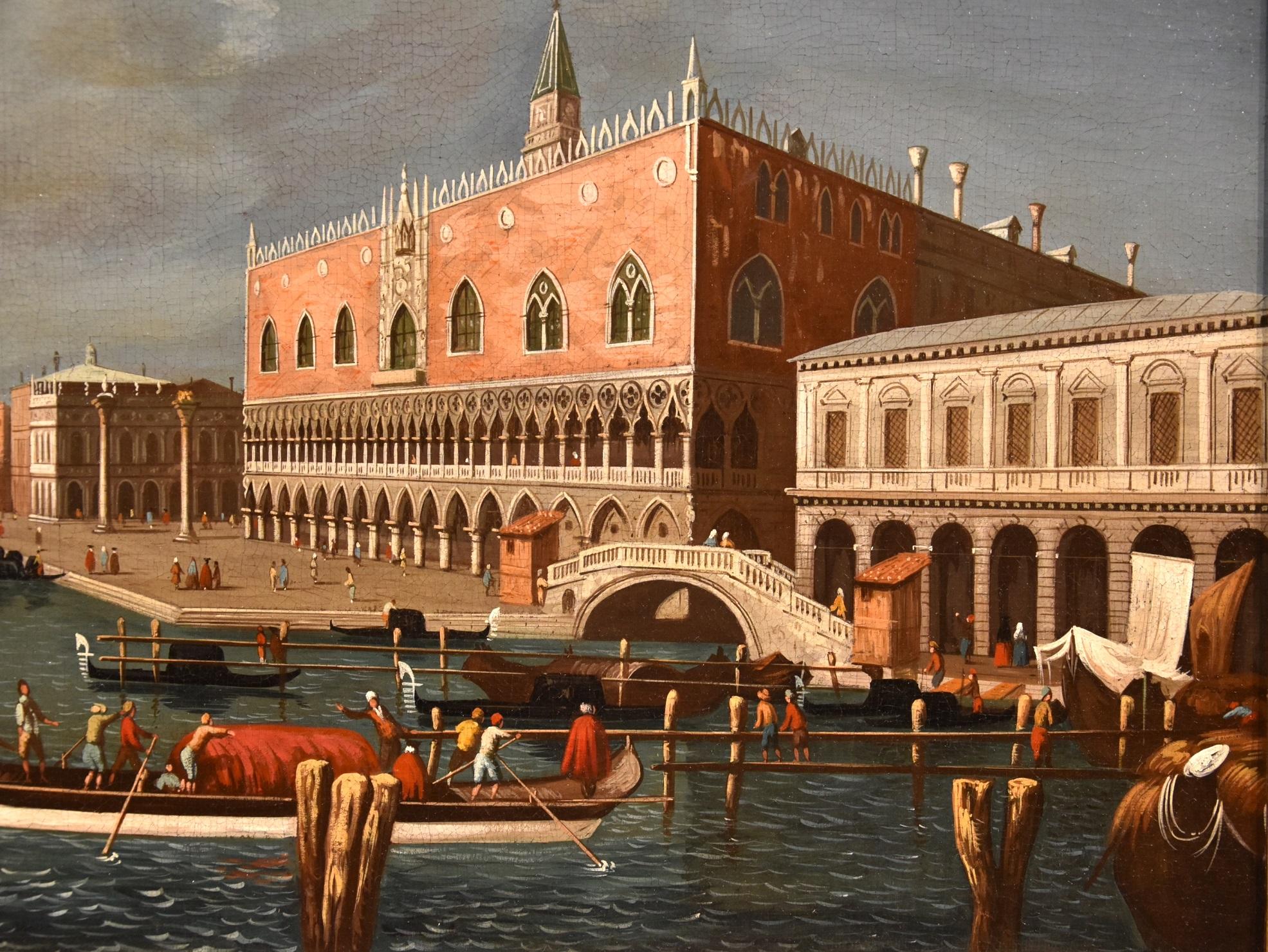 View Venice Bella Paint Oil on canvas Old master 18/19th Century Landscape For Sale 5
