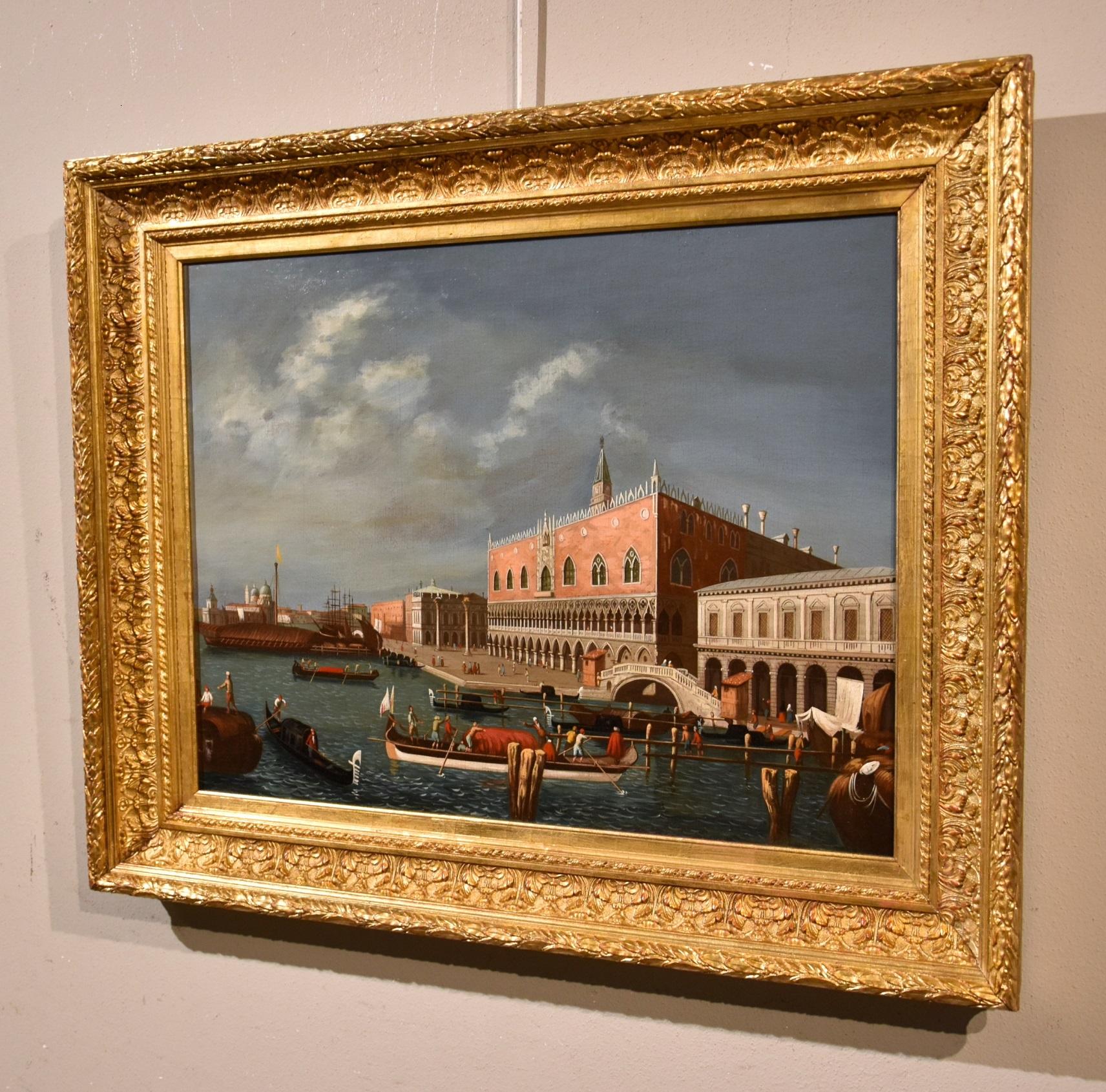 View Venice Bella Paint Oil on canvas Old master 18/19th Century Landscape For Sale 6