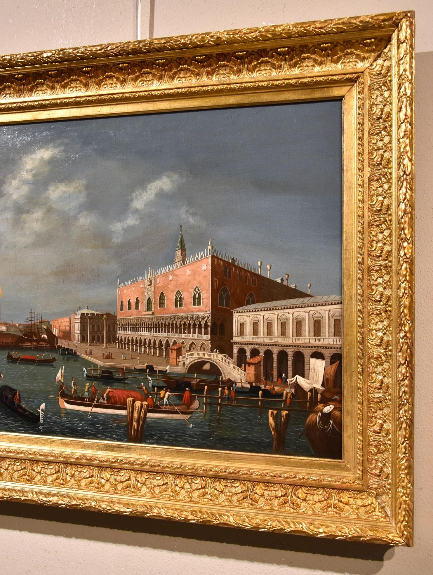 View Venice Bella Paint Oil on canvas Old master 18/19th Century Landscape - Old Masters Painting by Gabriele Bella (Venice 1730 - Venice 1799)