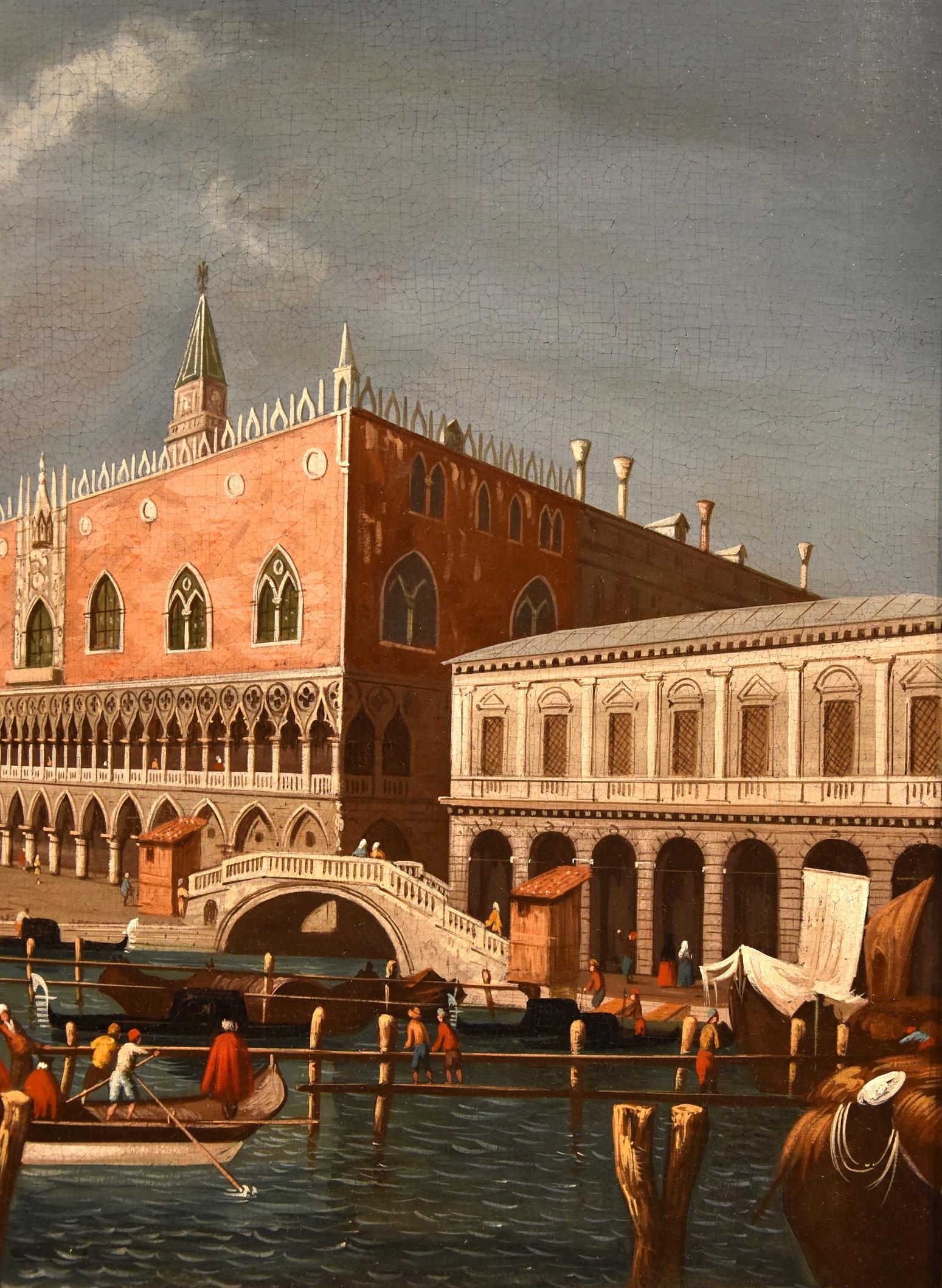 View Venice Bella Paint Oil on canvas Old master 18/19th Century Landscape For Sale 2