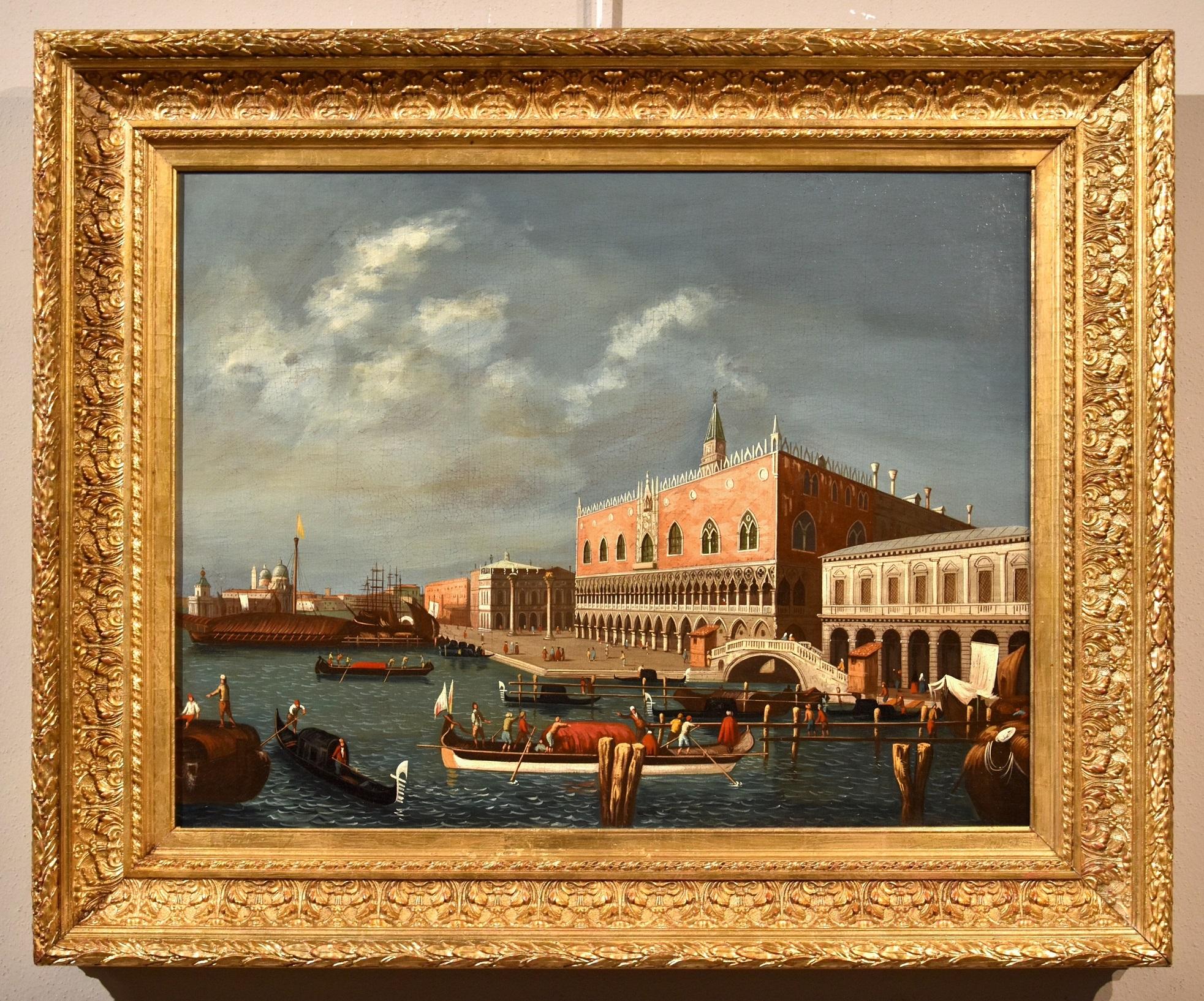 View Venice Bella Paint Oil on canvas Old master 18/19th Century Landscape - Painting by Gabriele Bella (Venice 1730 - Venice 1799)