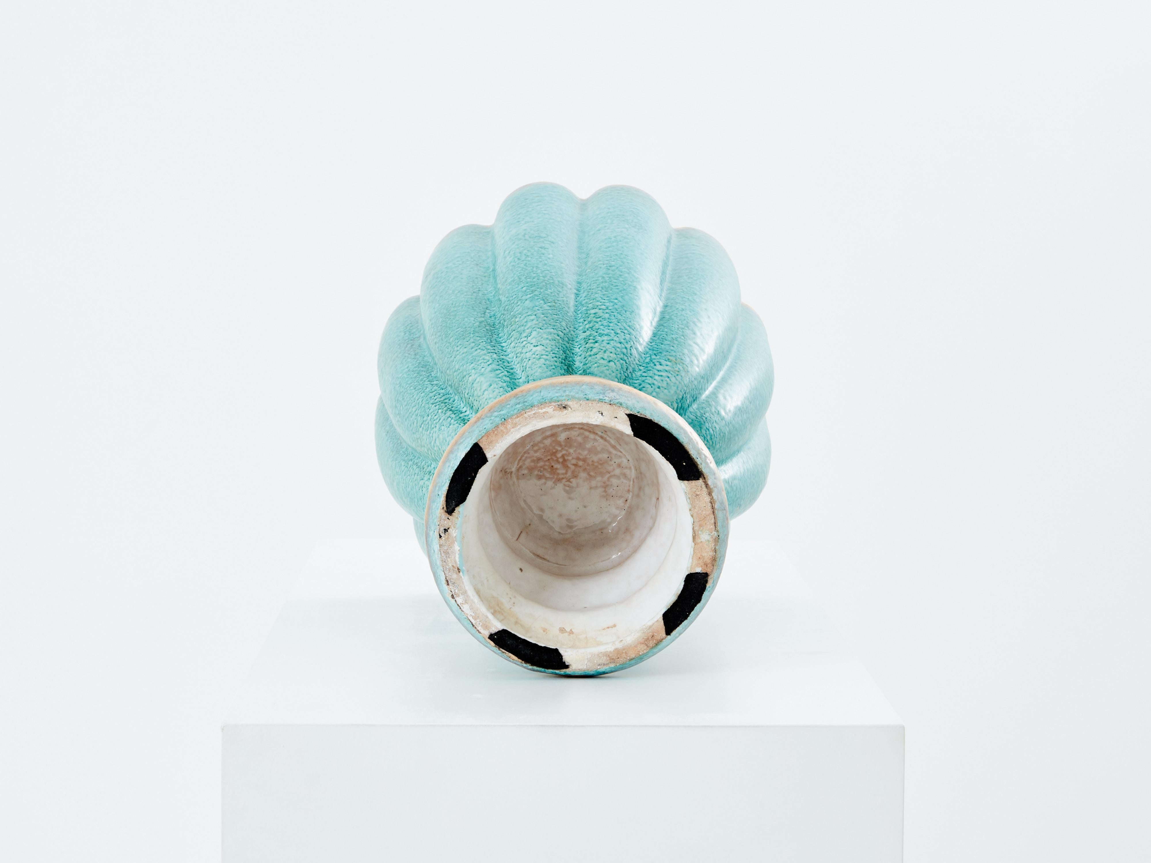 Art Déco Vaso grande in ceramica di Deruta di Gabriele Bicchioni 1930 in vendita