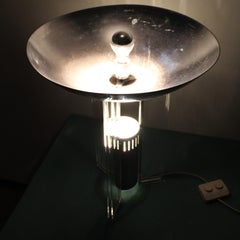 Midcentury  Chrome-Plated Table Lamp Gabriele D’Alì Enzo Francesconi Italy 70s