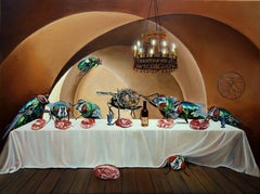 Banquet of shimmering Personalities, Painting, Oil on Canvas