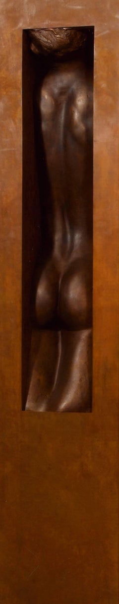 Adam and Eve. Italian school Contemporary bronze sculpture, Nude Man and Woman