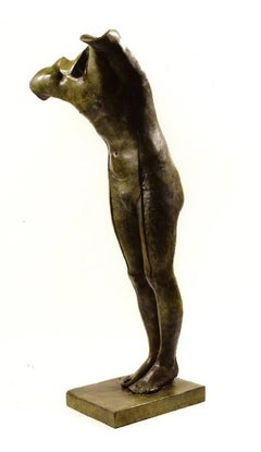 Diver (man) by Garbolino Rù. Contemporary sculpture, bronze. Italian school-1999
