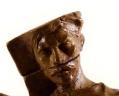 Dorando Pietri (Italian runner) by Garbolino Rù. Contemporary bronze sculpture.