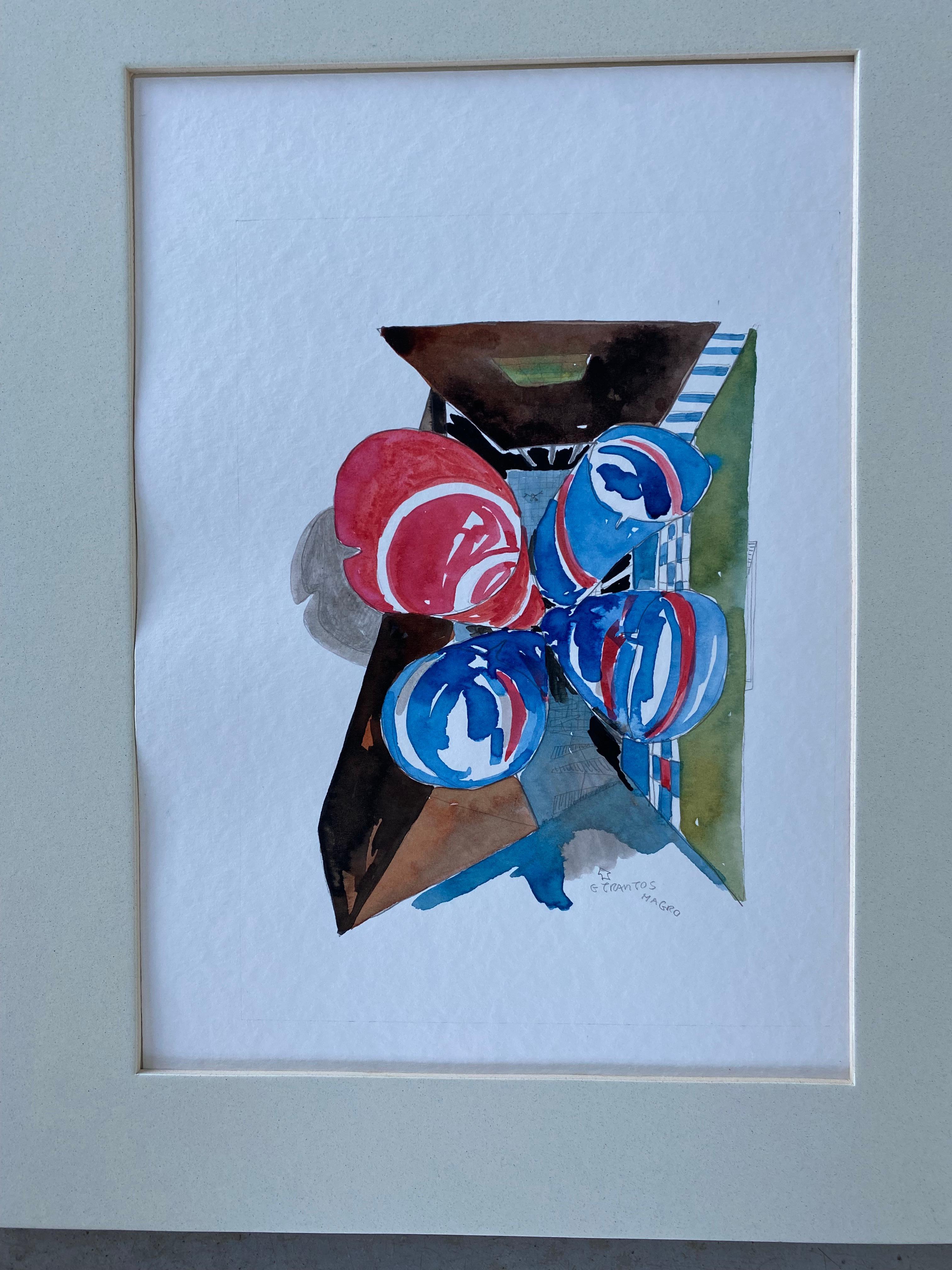 Gabriele Magro
Etrantos
Vorbereitendes Aquarell für die Etrantos-Vase
Venini-Ausgabe
Unterzeichnet und mit Anmerkungen versehen 
Einzigartige Kopie 
Größe des Aquarells: 34 x 24 cm
Größe der Schachtel: 40 x 28 cm 
Ca. 2003 
590 Euro 