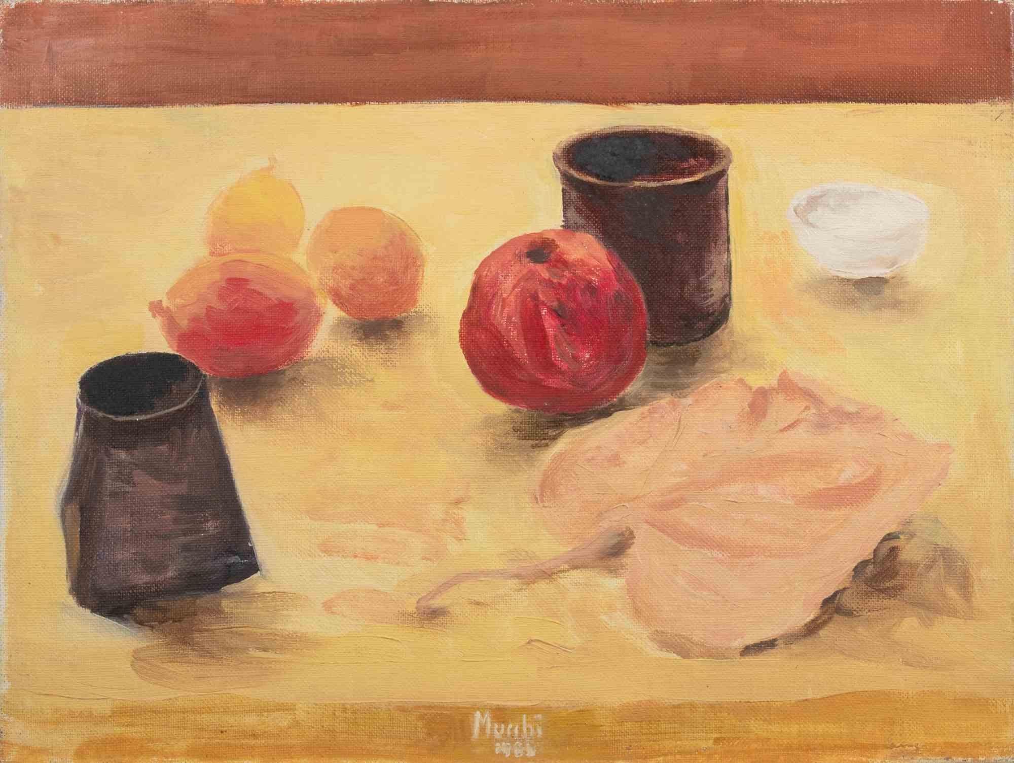 Huile sur toile réalisée par Gabriele Mucchi en 1982.

Signé à la main et daté, en bas au centre et au dos.

Très bon état.