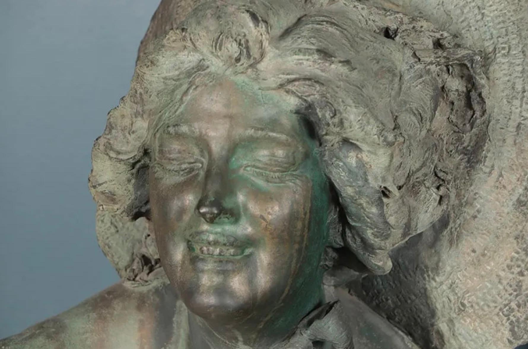 Rococo Gabriele Parente Bronze Bust For Sale