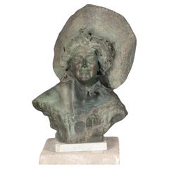 Antique Gabriele Parente Bronze Bust