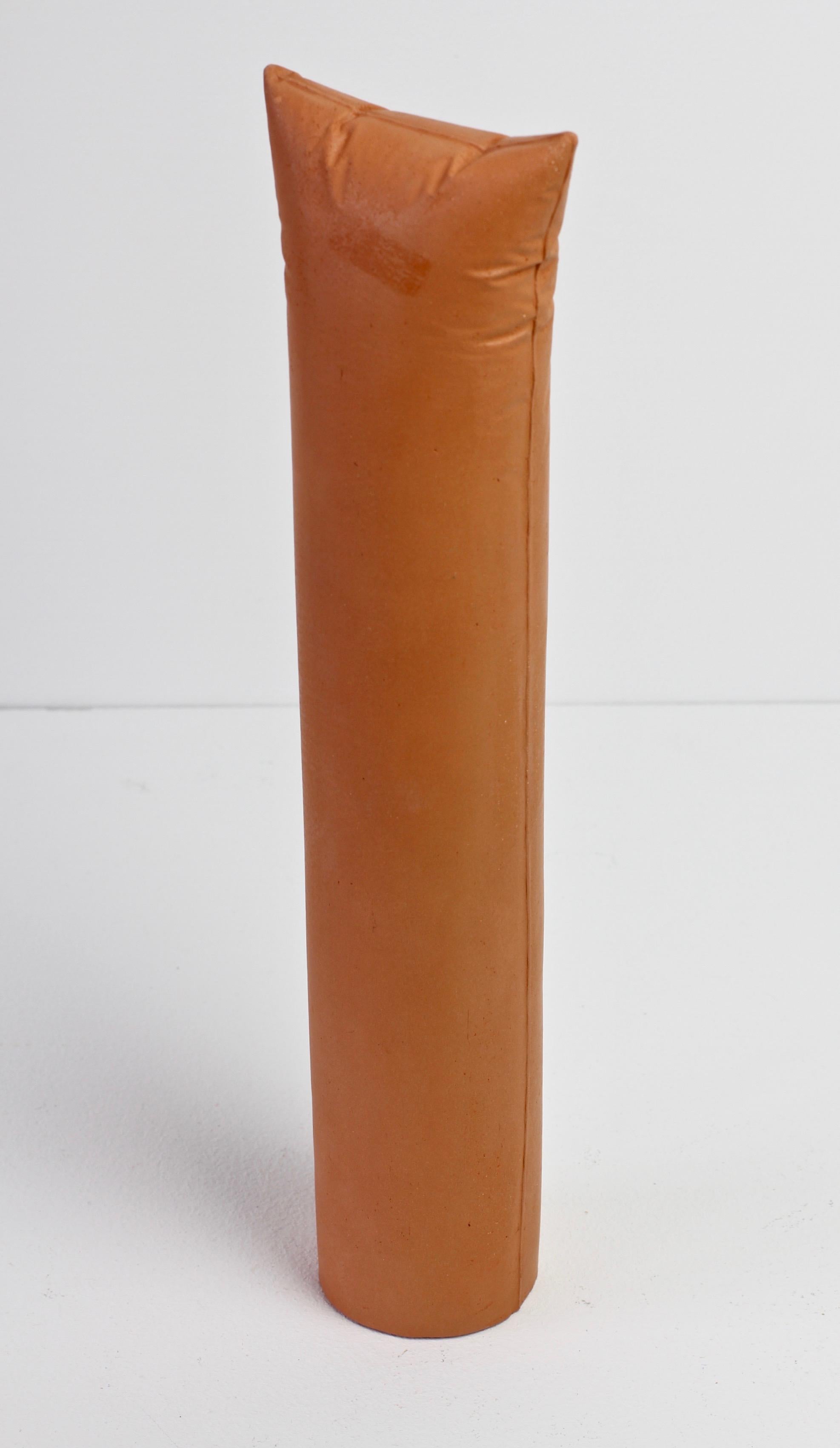 Ceramic Gabriele Puetz Pillow Pillar 'Nichts' Vintage German Art Pottery Sculpture # 5/7 For Sale