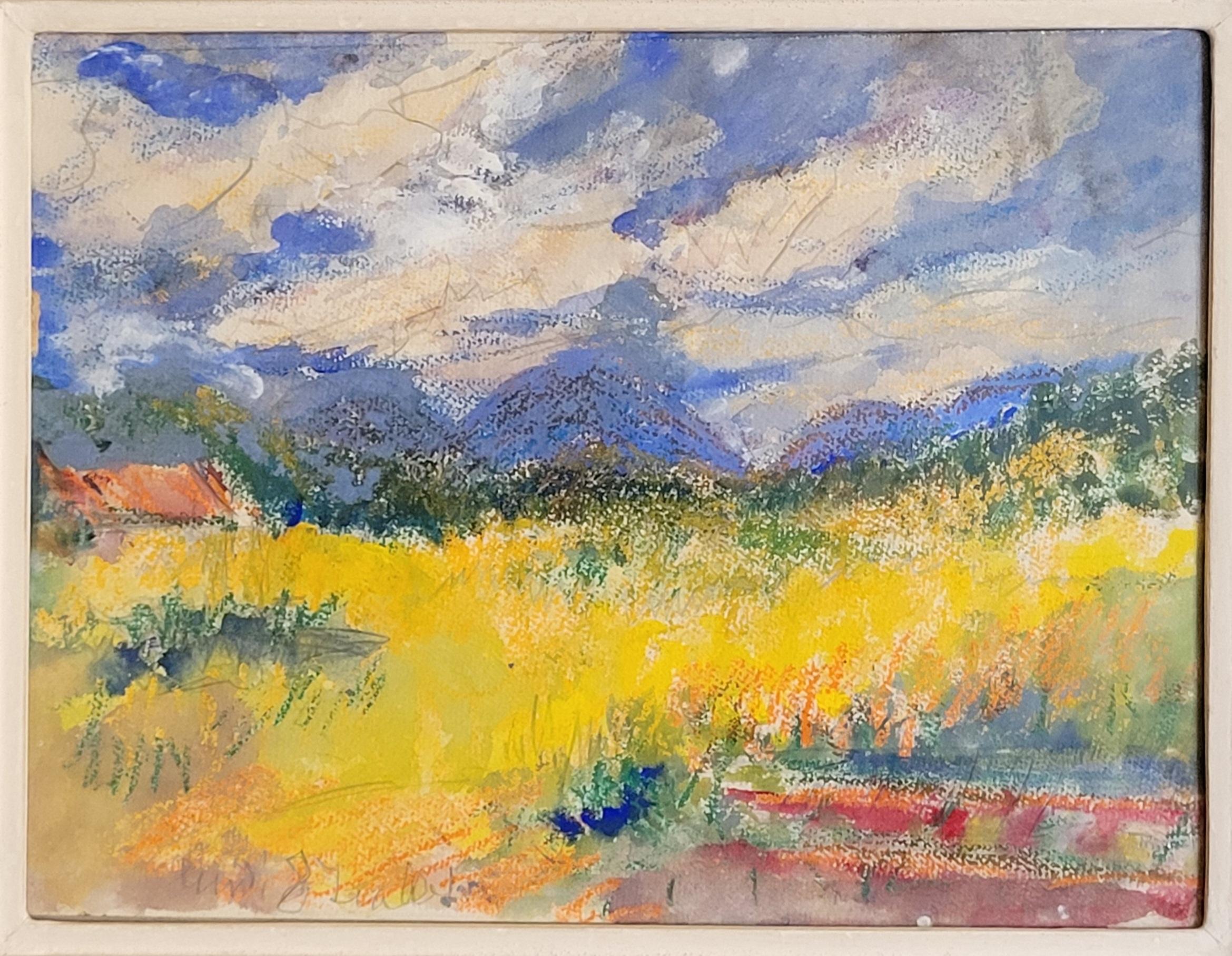 Landscape Painting, Framed, Antique, 42.5x50 cm, Good Condition