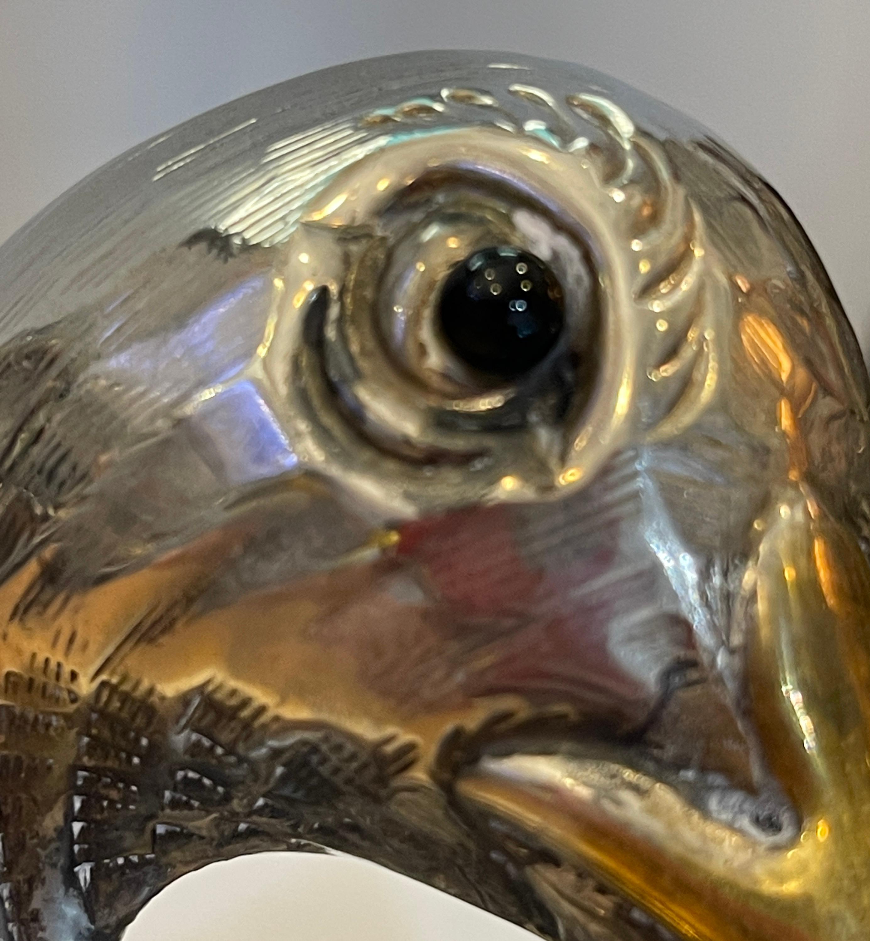 Gabriella Binazzi, plaque d'argent, laiton et grand coquillage Swan en vente 1