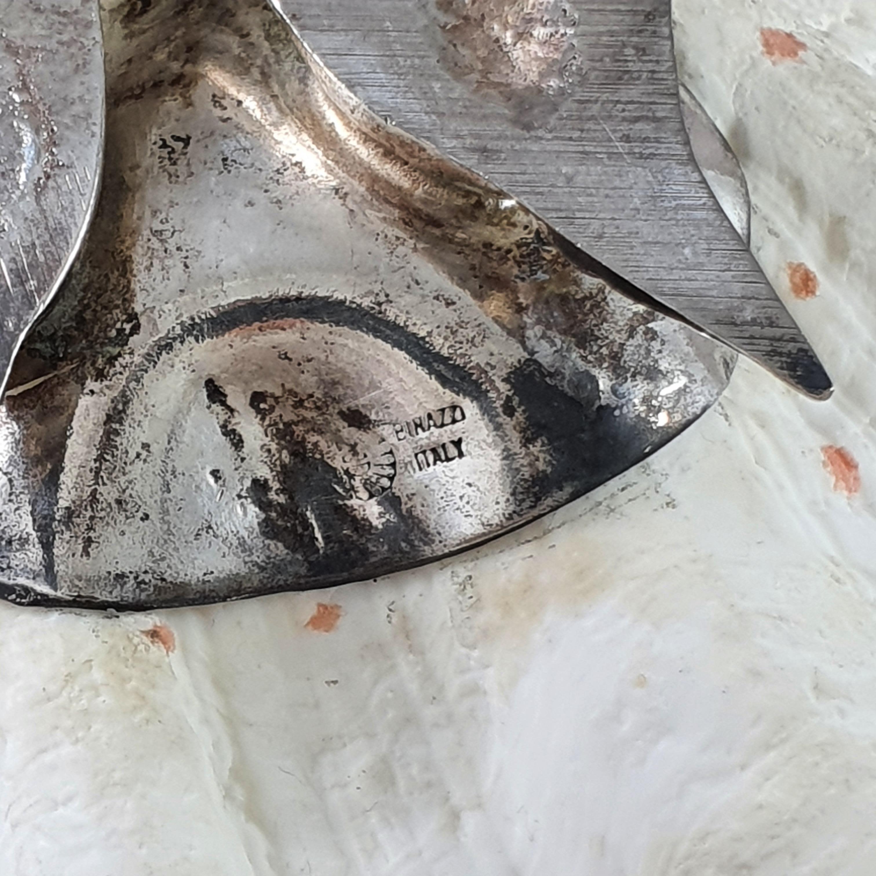 Gabriella Binazzi Swan Shell in Silver Plate and Shell In Good Condition In Saint-Ouen, FR