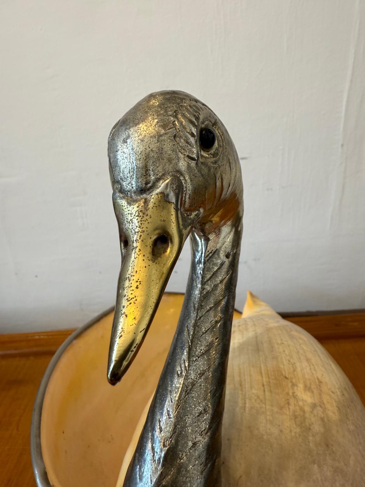 Argenté Gabriella Binazzi, bol à bibelots en forme de Swan, c.I.C. en vente