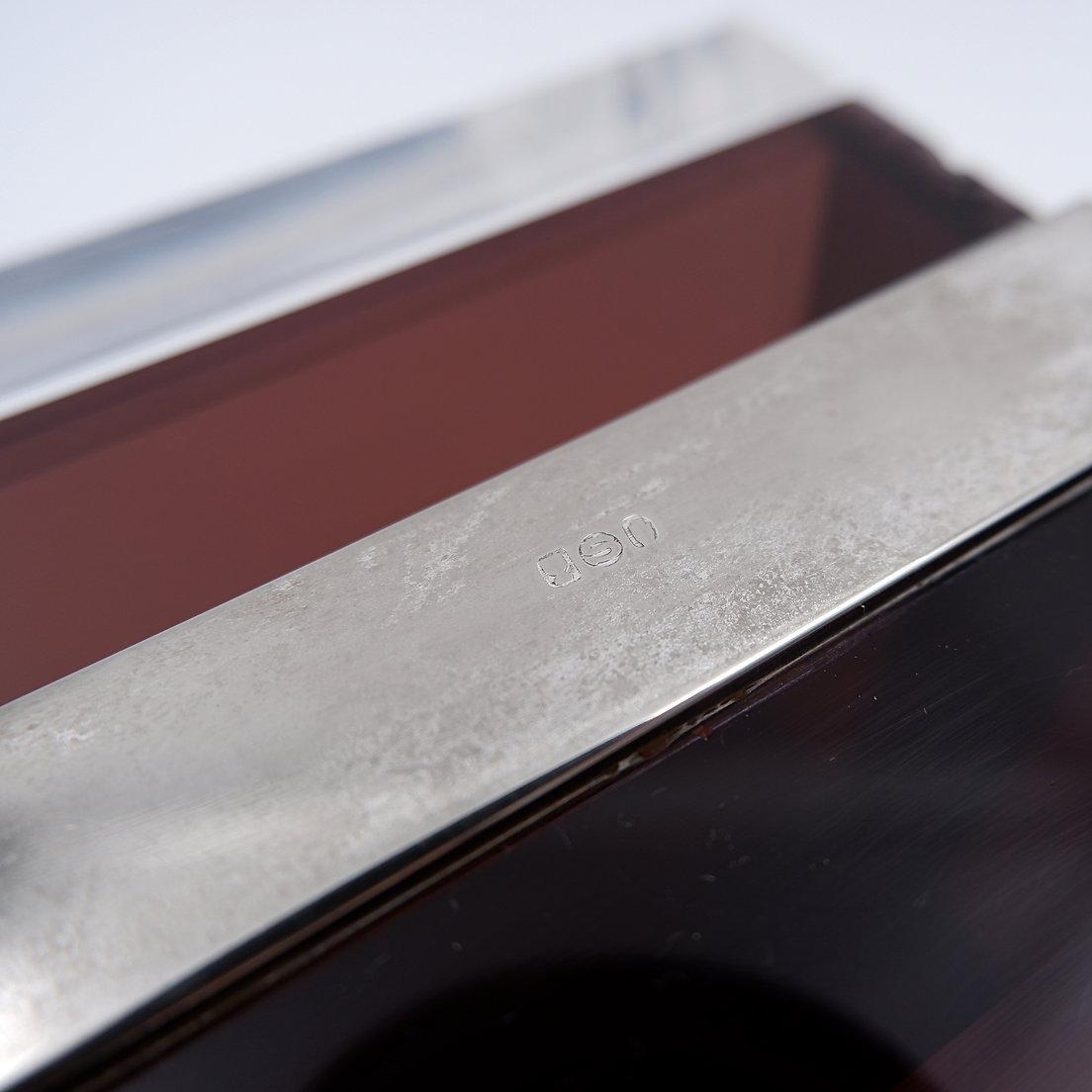 Gabriella Crespi attr. Lucite and Silver Box, Italy, 1970's For Sale 1