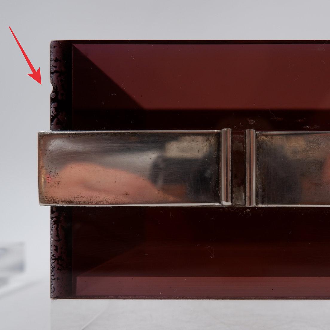 Gabriella Crespi attr. Lucite and Silver Box, Italy, 1970's For Sale 3