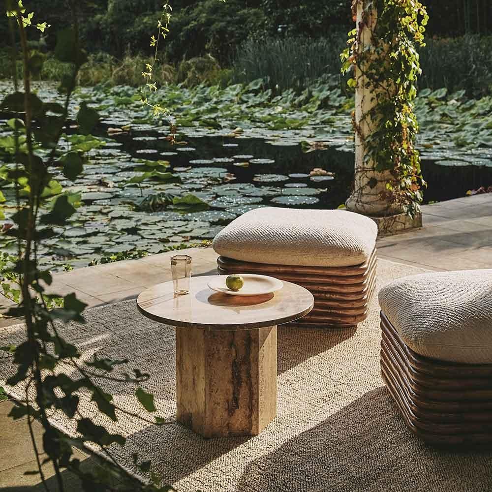 Gabriella Crespi Bohemian 72 Ottomane Diagonal Bouclé Dedar 007 für GUBI (Italienisch) im Angebot