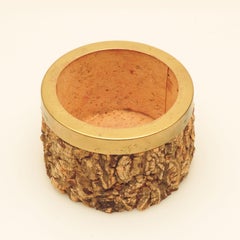 Gabriella Crespi Bottle Holder in Cork and Metal, Italy 1970s