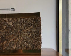 Gabriella Crespi Brass Cork Vase Holder 1960 Italy