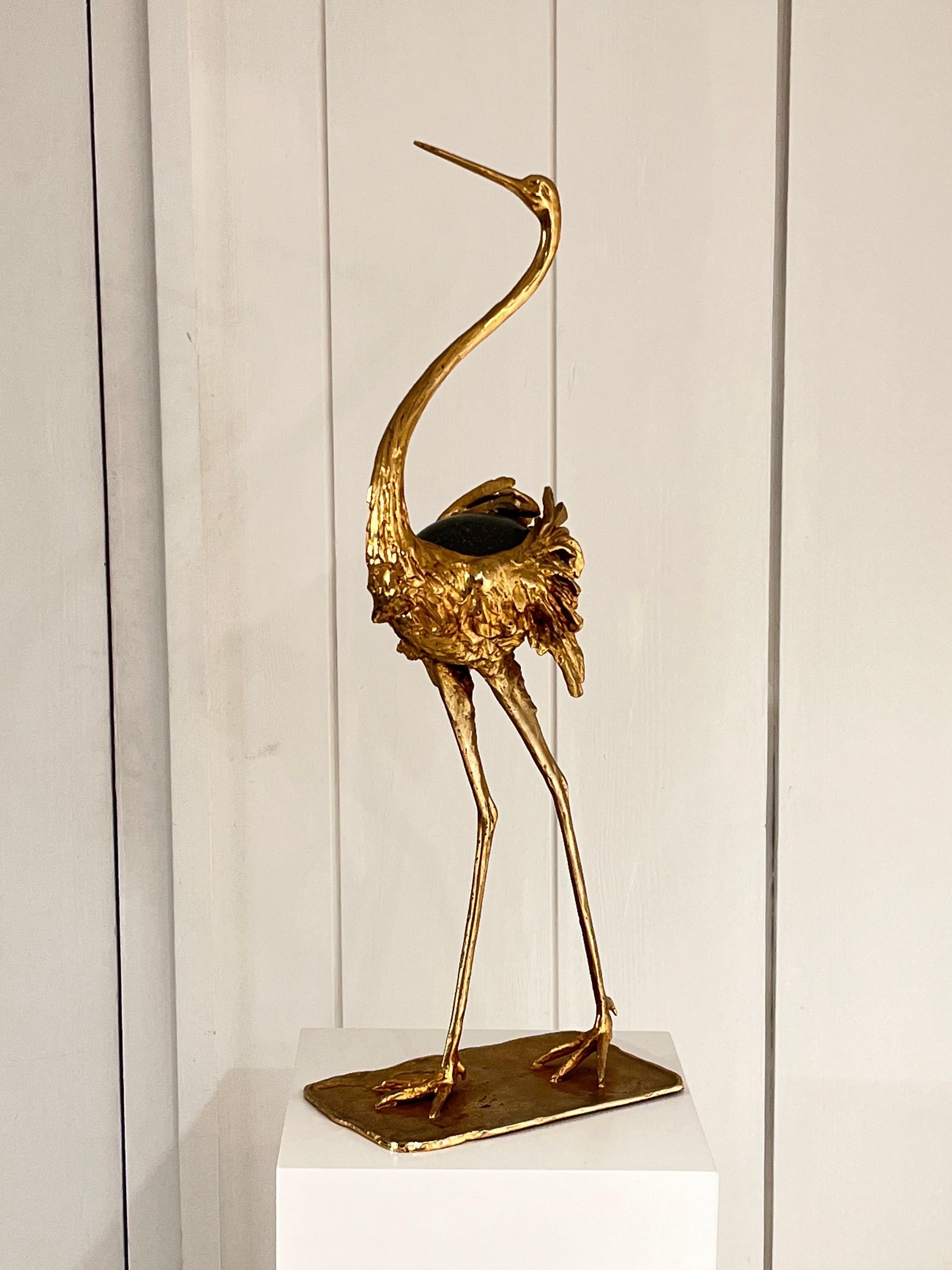 Gabriella Crespi Bronze Ostrich Sculpture  7