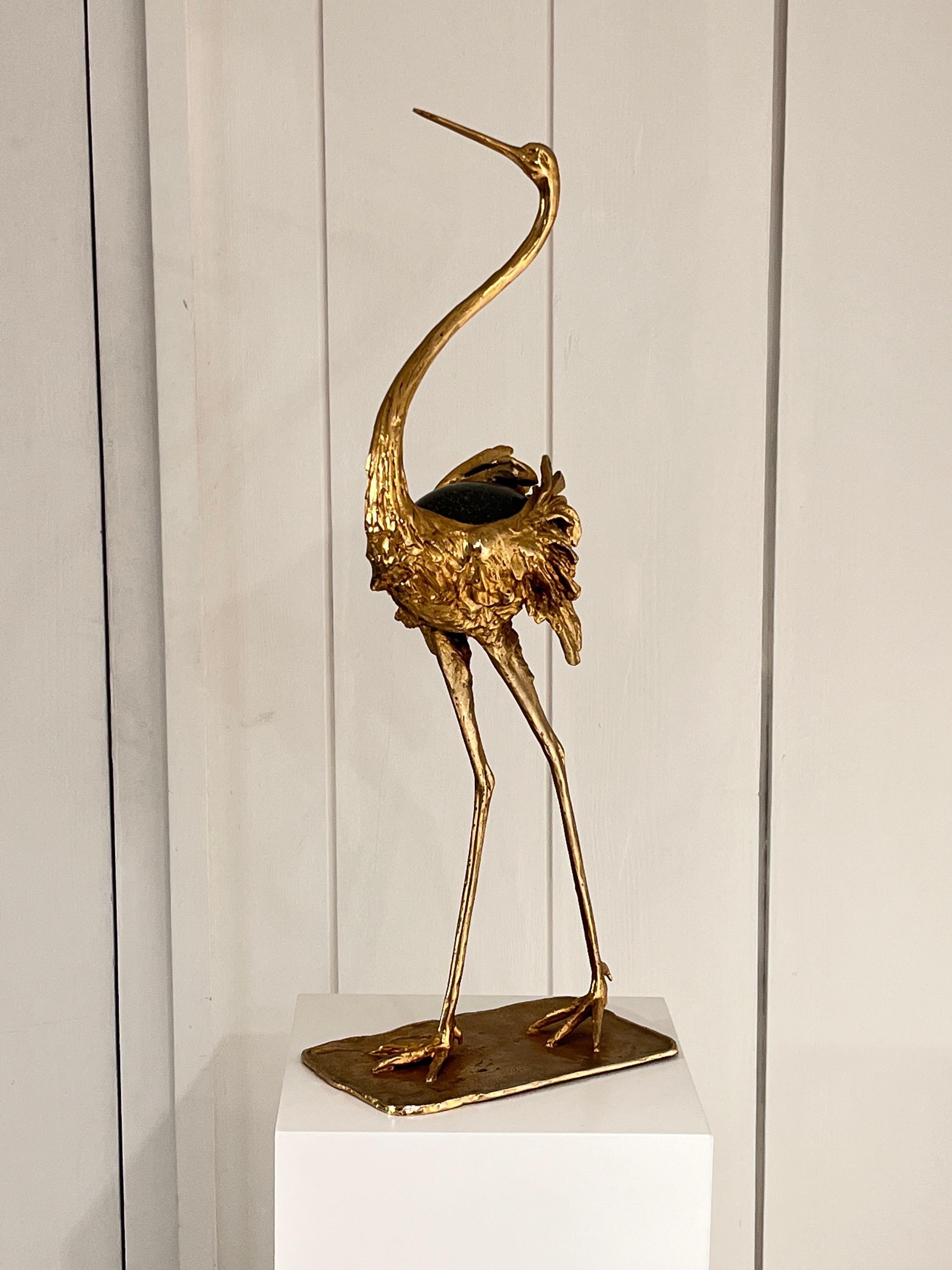 Gabriella Crespi Bronze Ostrich Sculpture  8