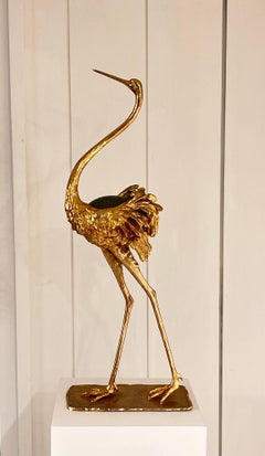 Gabriella Crespi Bronze Ostrich Sculpture