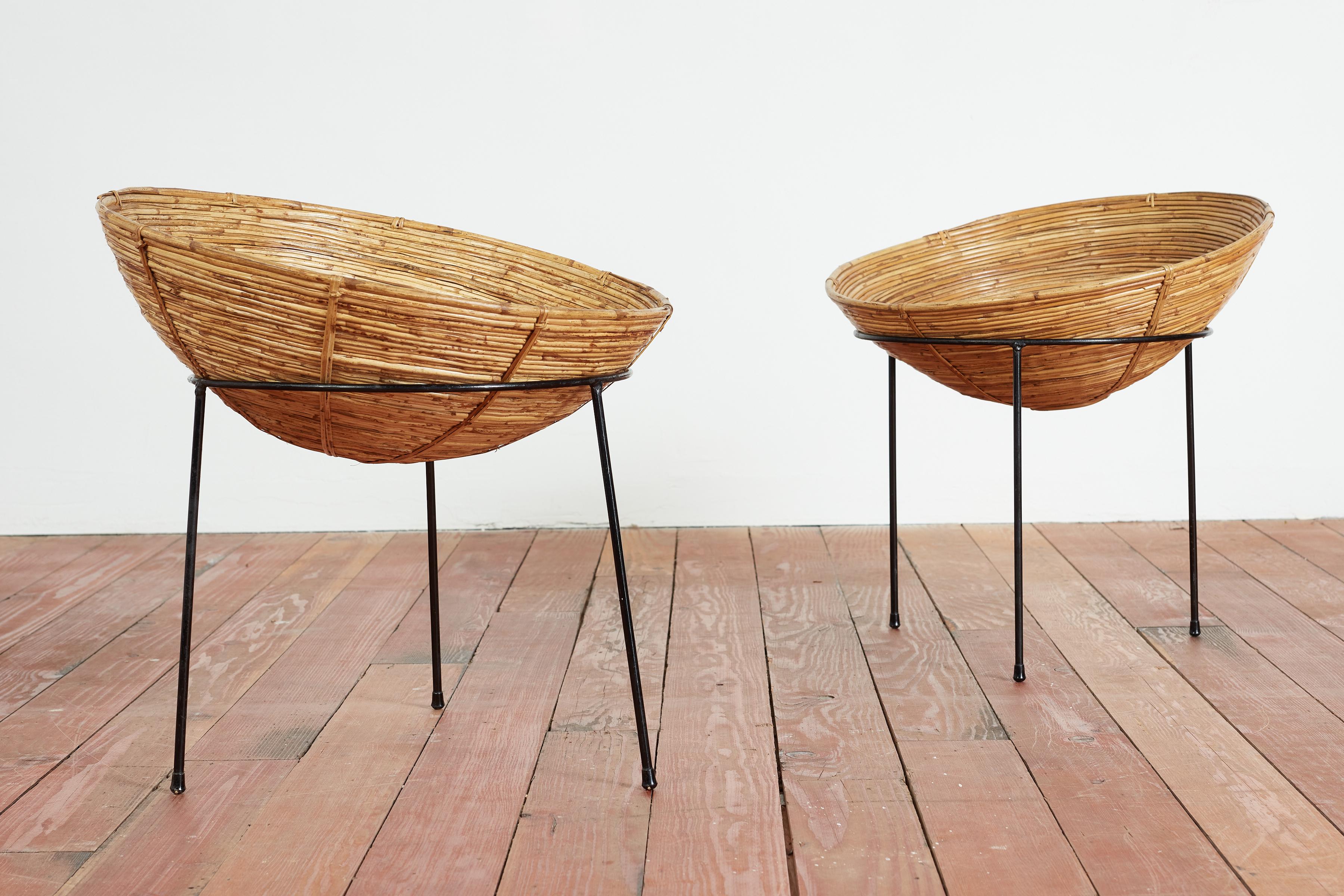 Mid-20th Century Gabriella Crespi Catchall Baskets For Sale