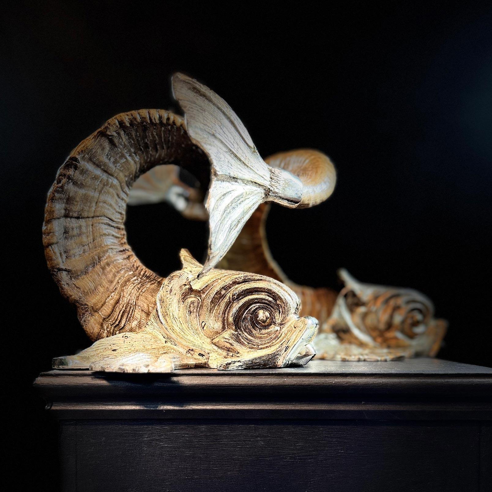 Gabriella Crespi 'Coppia Di Delfini' Paar versilberte Bronze- Delphine im Angebot 12