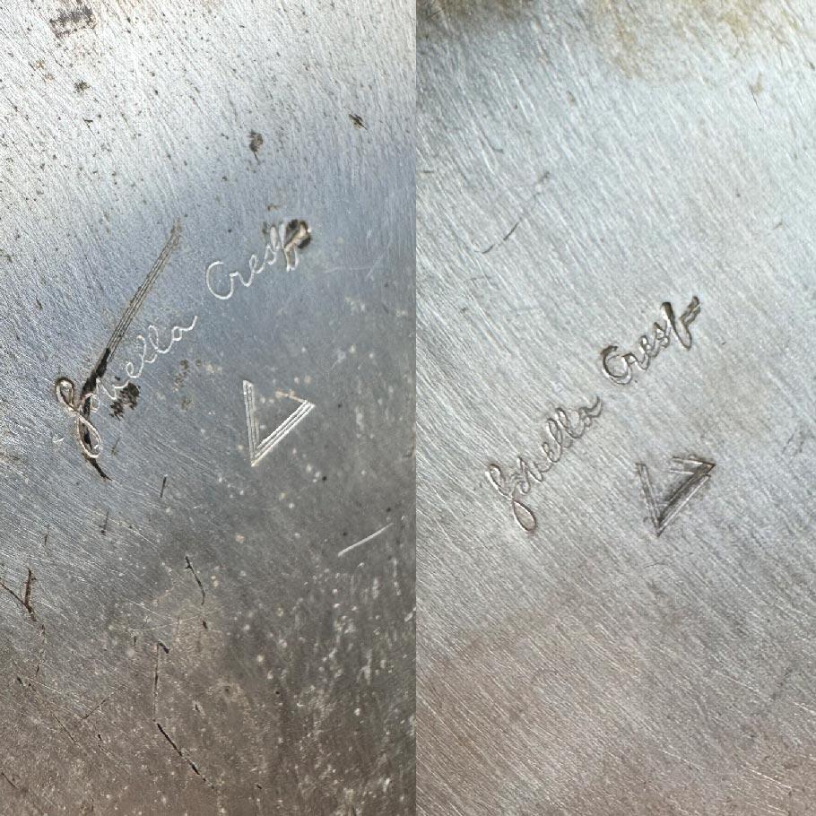 Gabriella Crespi 'Coppia Di Delfini' Pareja de delfines de bronce plateado en Bueno estado para la venta en Hastings, GB