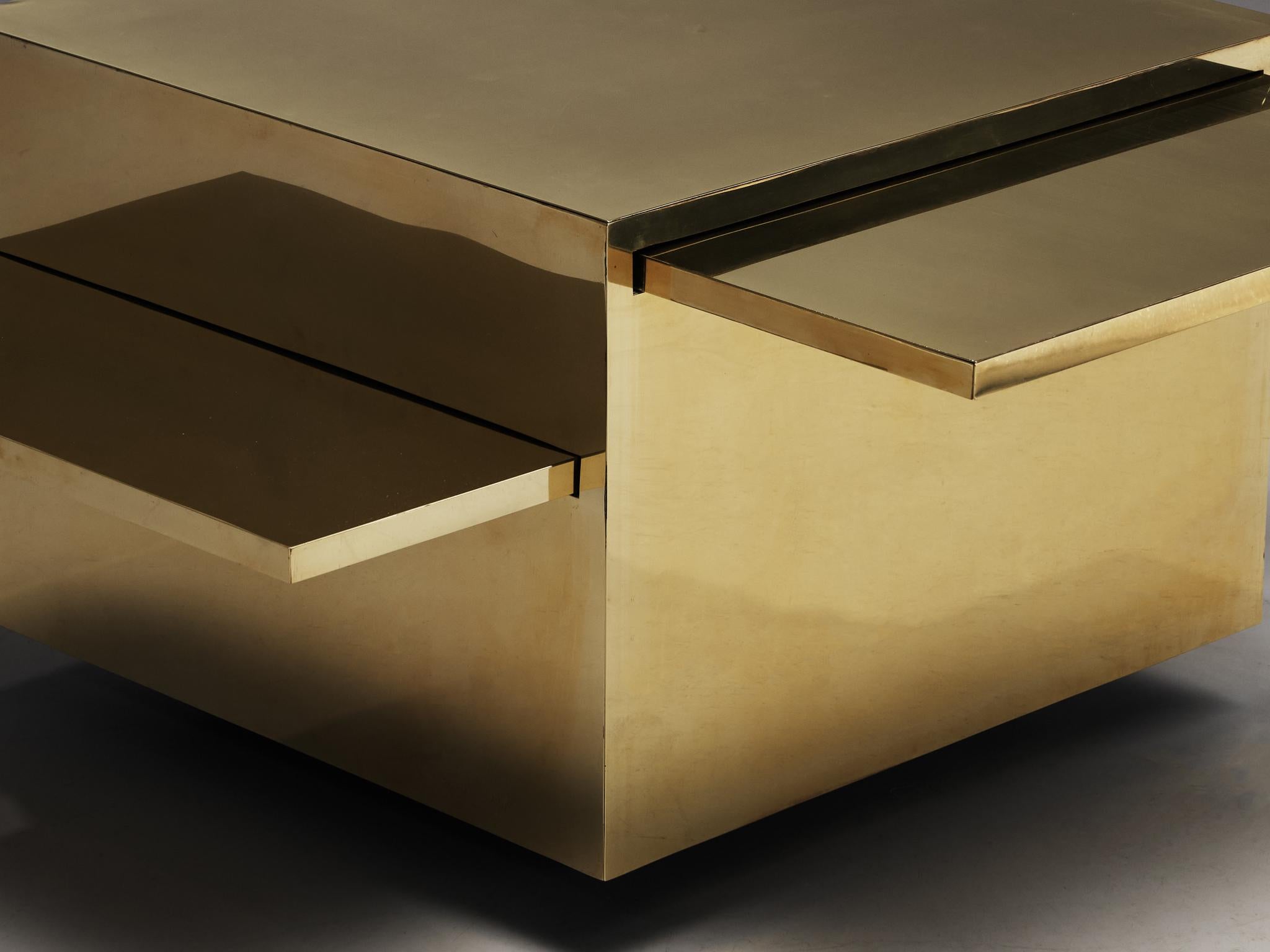 Gabriella Crespi ‘Cubo Magico’ Coffee Table in Brass 3