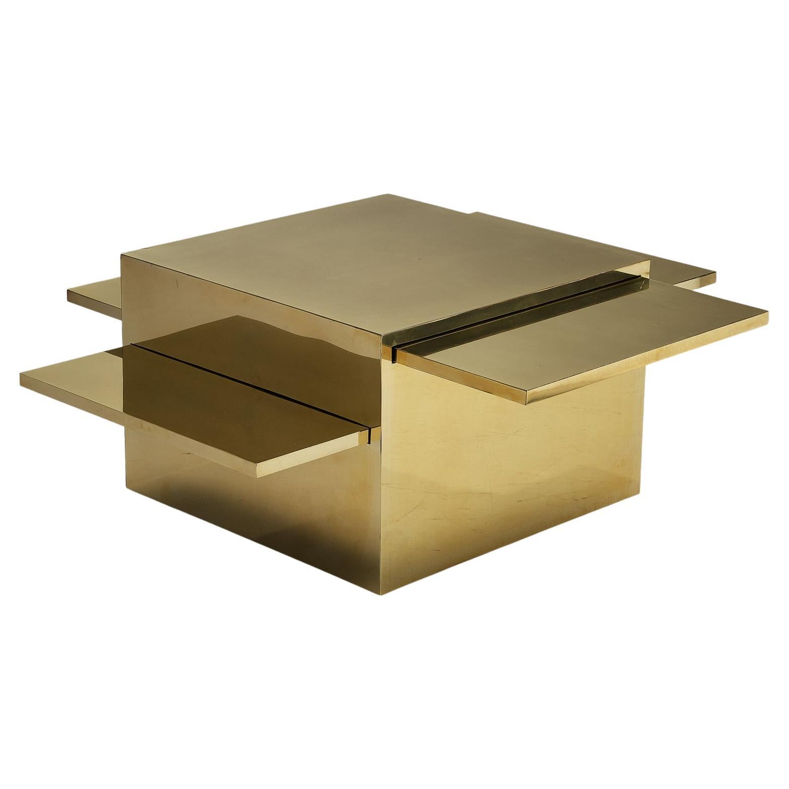 Gabriella Crespi ‘Cubo Magico’ Coffee Table in Brass