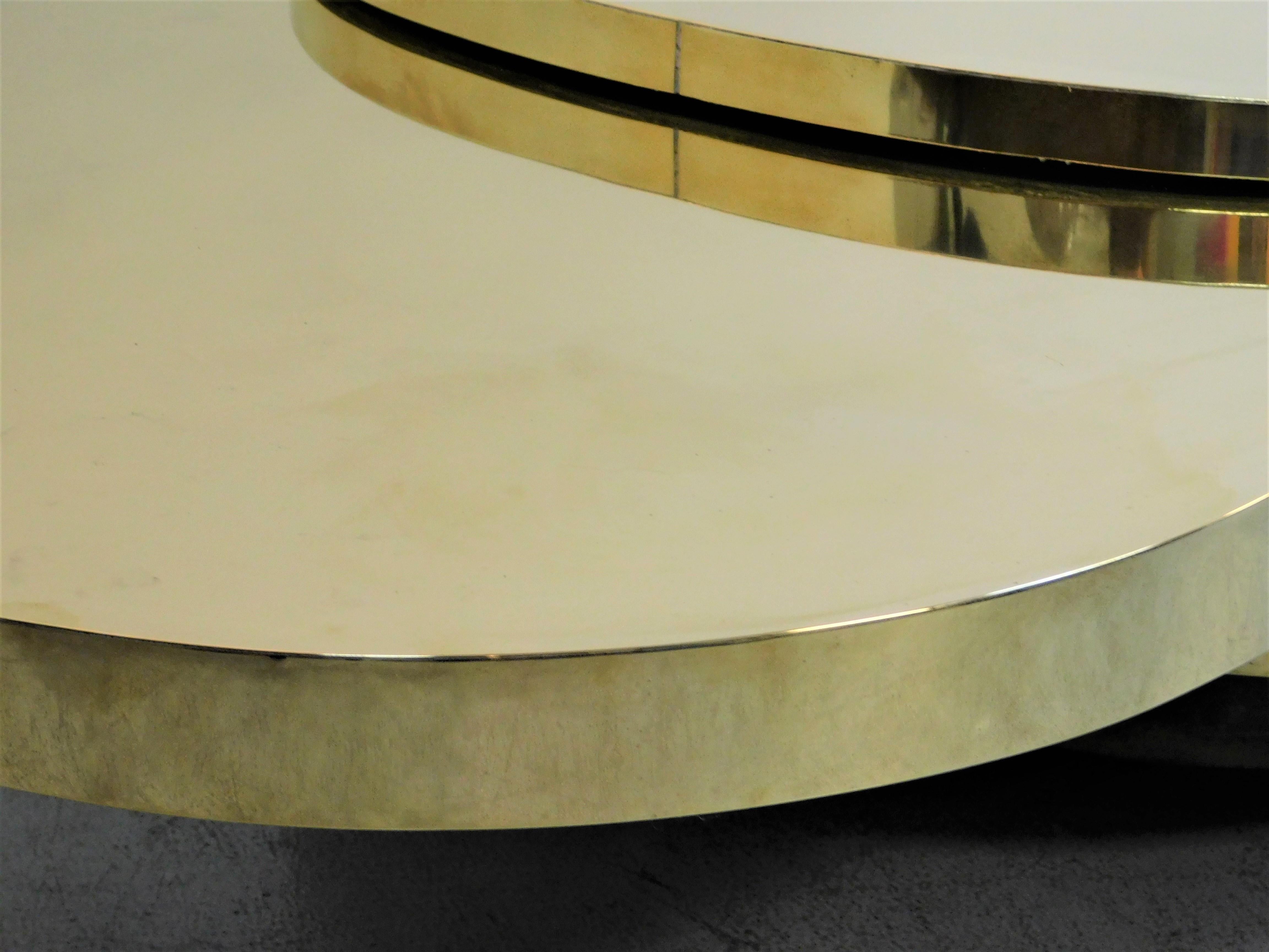 Gabriella Crespi Ellisse Brass Coffee Table, 1976 6