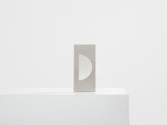 Gabriella Crespi pour Christian Dior miroir de courtoisie en acier brossé 1970