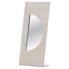 Gabriella Crespi for Christian Dior brushed steel vanity mirror 1970