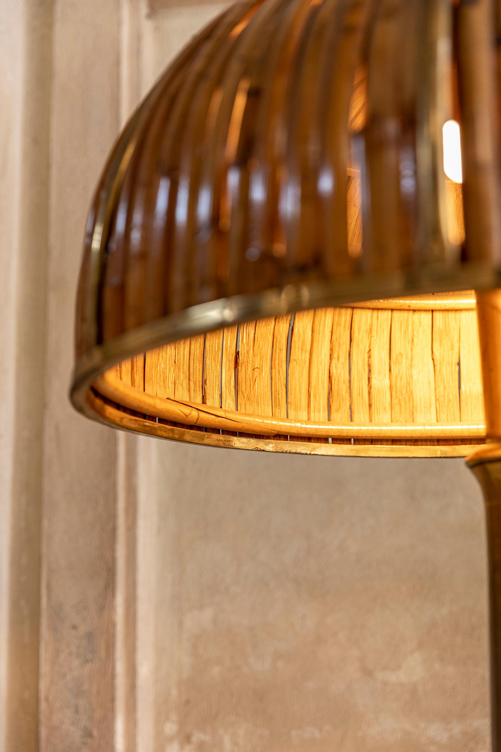Gabriella Crespi 'Fungo' Bamboo Table Lamp, Italy, 1972s 3