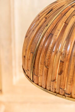 Gabriella Crespi 'Fungo' Bamboo Table Lamp, Italy, 1972s