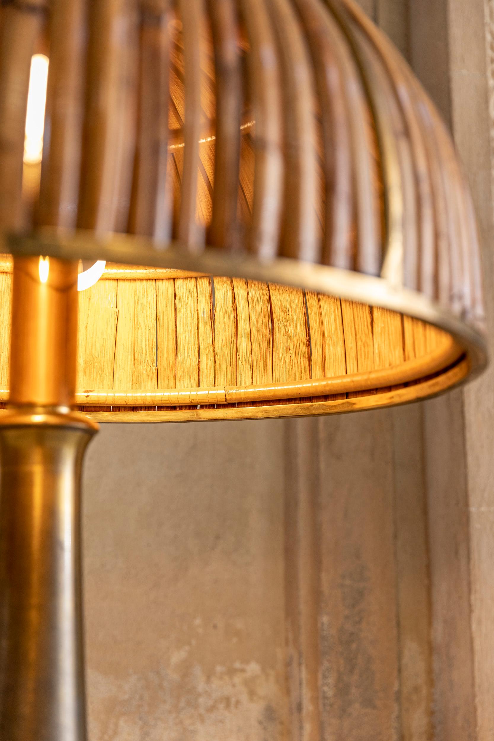 Gabriella Crespi 'Fungo' Bamboo Table Lamp, Italy, 1972s 2