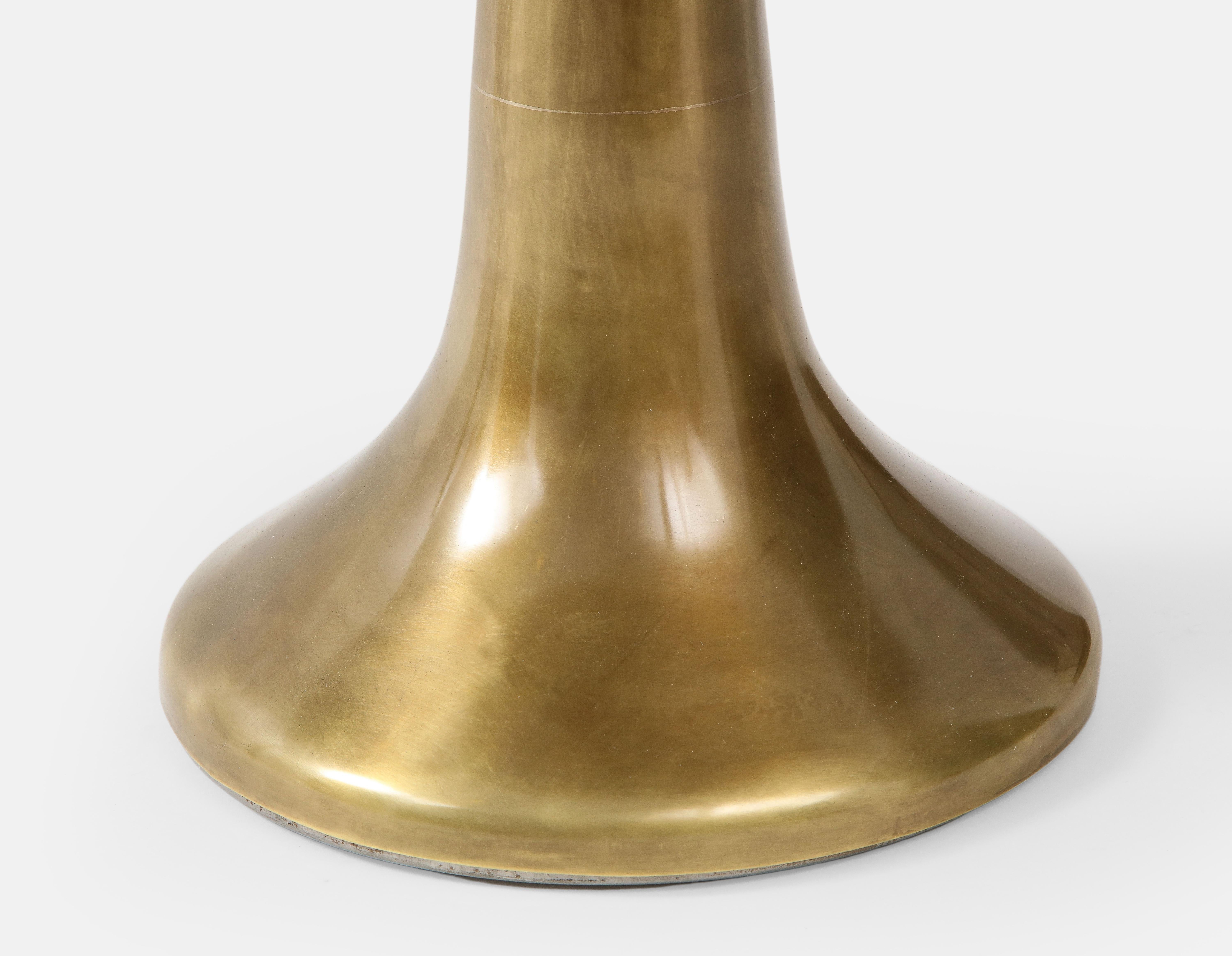 Lacquered Gabriella Crespi Rare 'Fungo' Table Lamp in Bamboo and Brass, Italy, 1970s For Sale