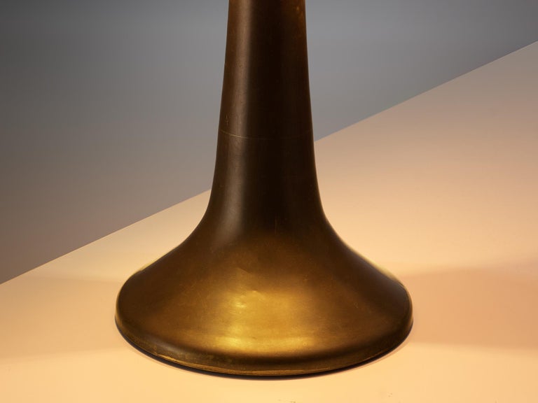 Gabriella Crespi 'Fungo' Table Lamp in Brass and Bamboo In Good Condition In Waalwijk, NL