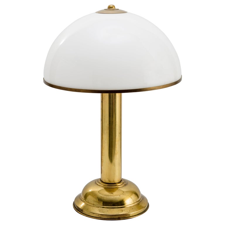 Gabriella Crespi "Fungo" Table lamp in Brass and Plexiglas - Italy, 1970s For Sale