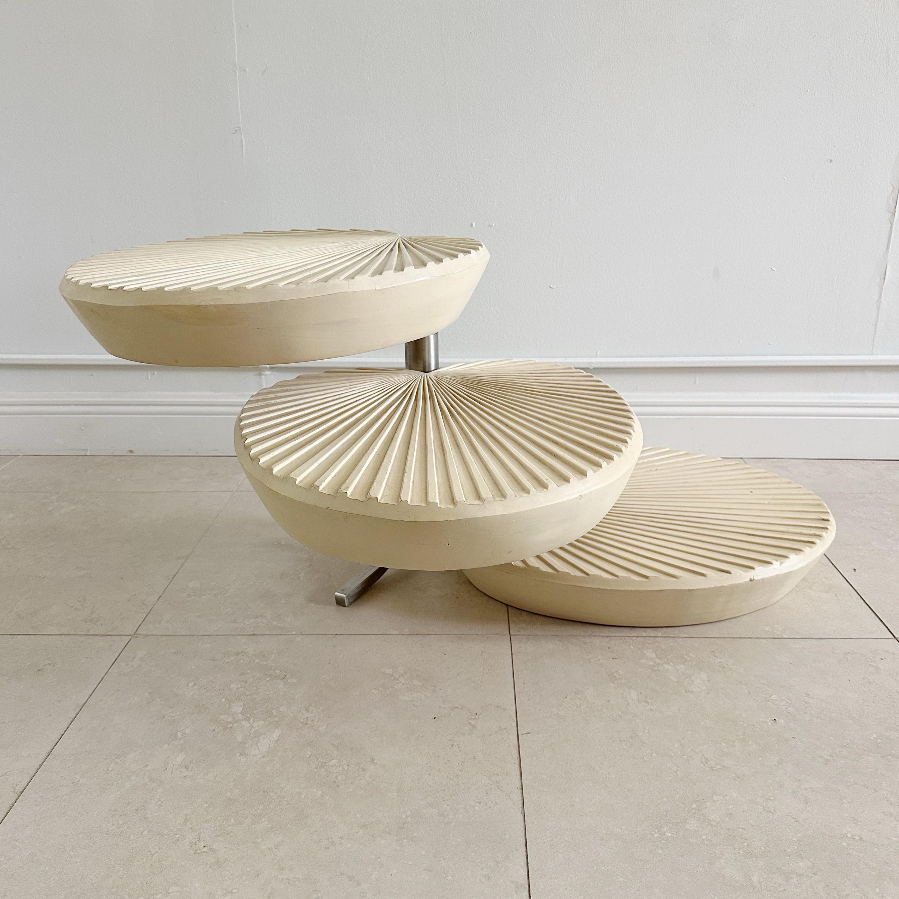 Mesa auxiliar giratoria inspirada en Gabriella Crespi Moderno de mediados de siglo en venta