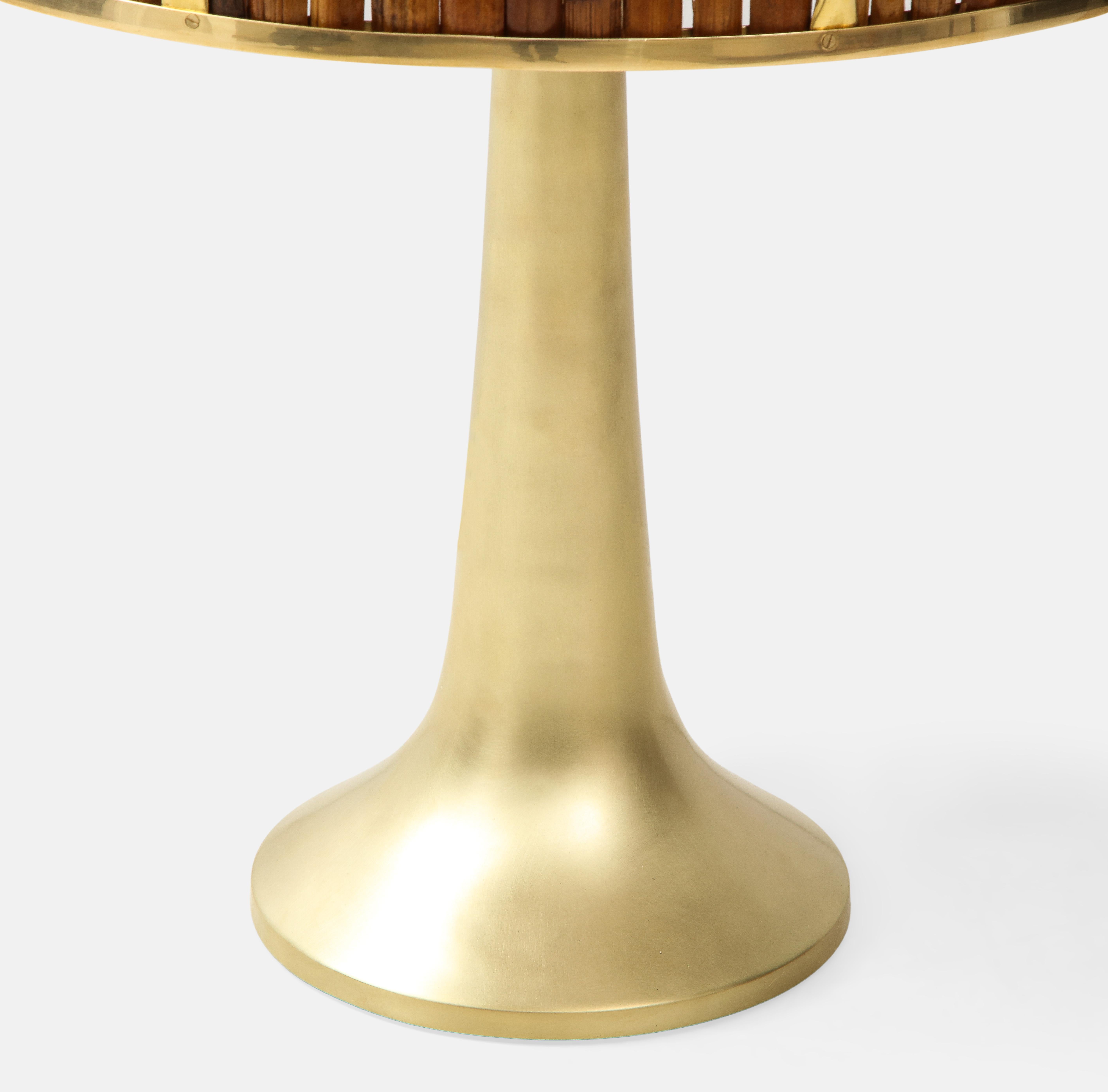 Gabriella Crespi Large Bamboo and Brass 'Fungo' Table Lamp 5
