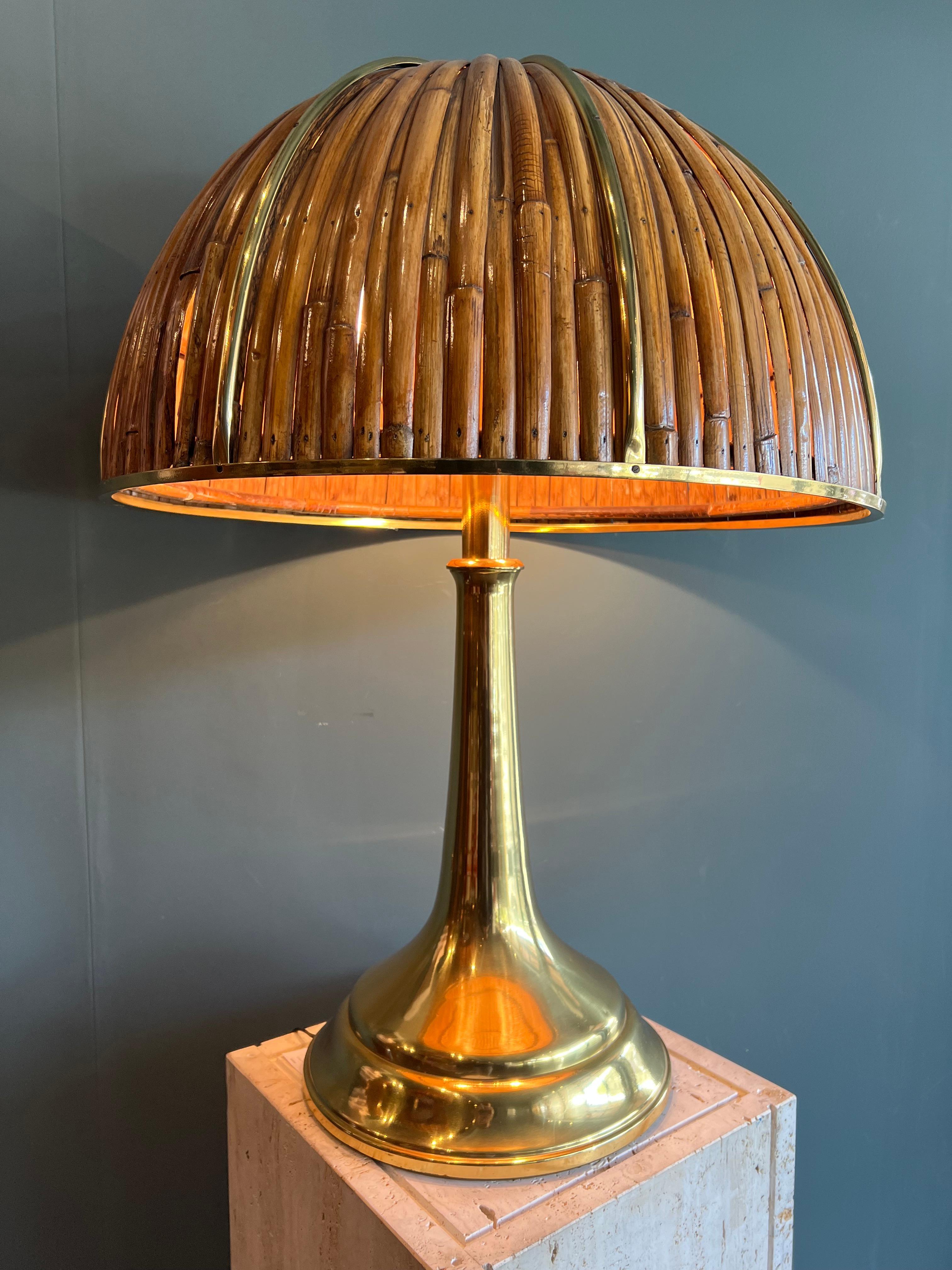 Gabriella Crespi Large Fungo Table Lamp, Rising Sun Series, 1973, Italy For Sale 9