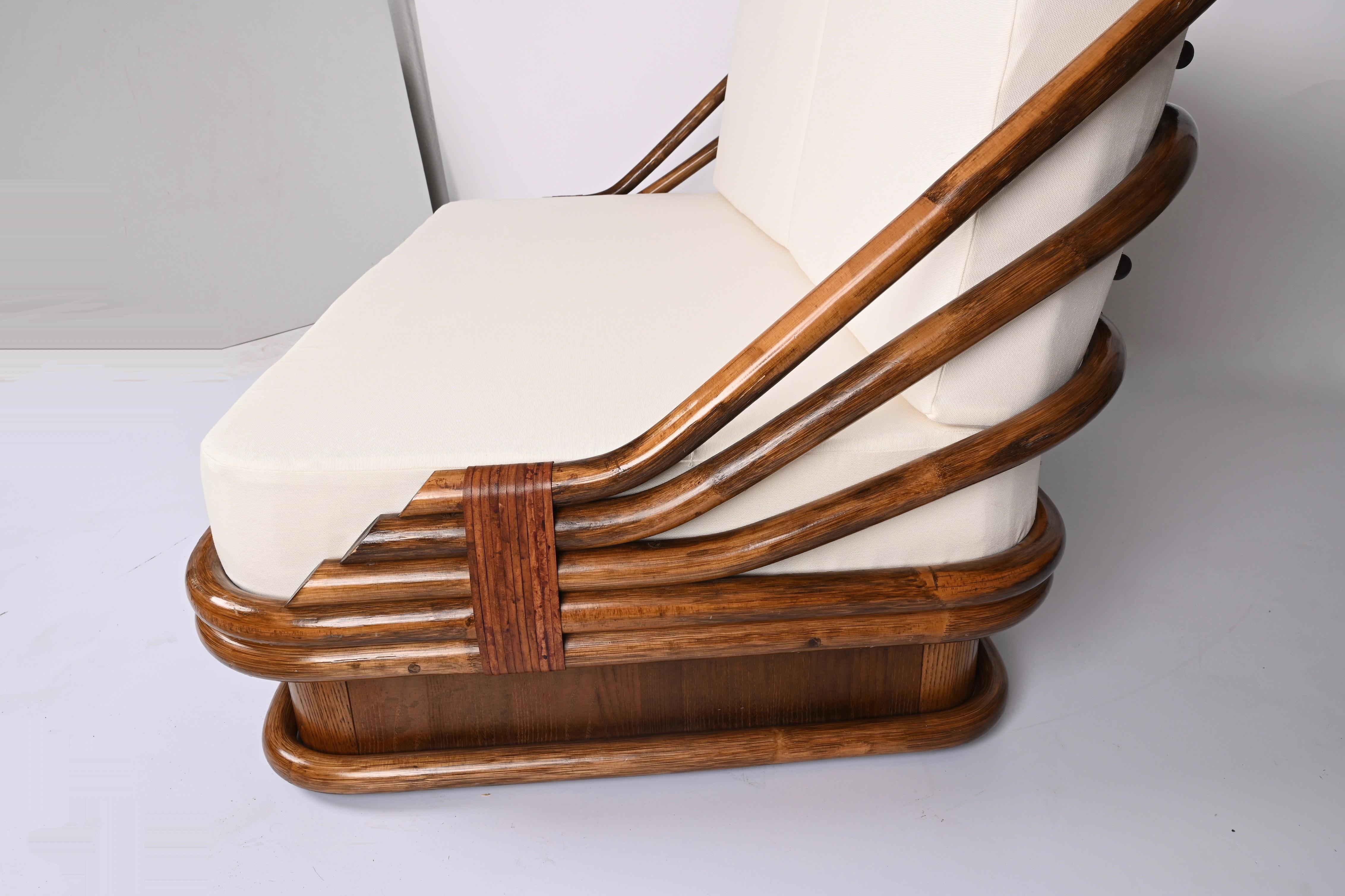 Midcentury Bamboo, Maple Wood Italian Sofa, 1960s 8