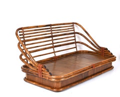 Italienisches Sofa aus Bambus und Ahornholz aus der Mitte des Jahrhunderts, 1960er Jahre