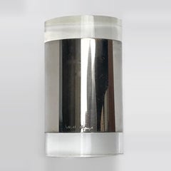 Gabriella Crespi Midcentury Lucite Plexiglass, Chromed Metal Italian Box, 1970s
