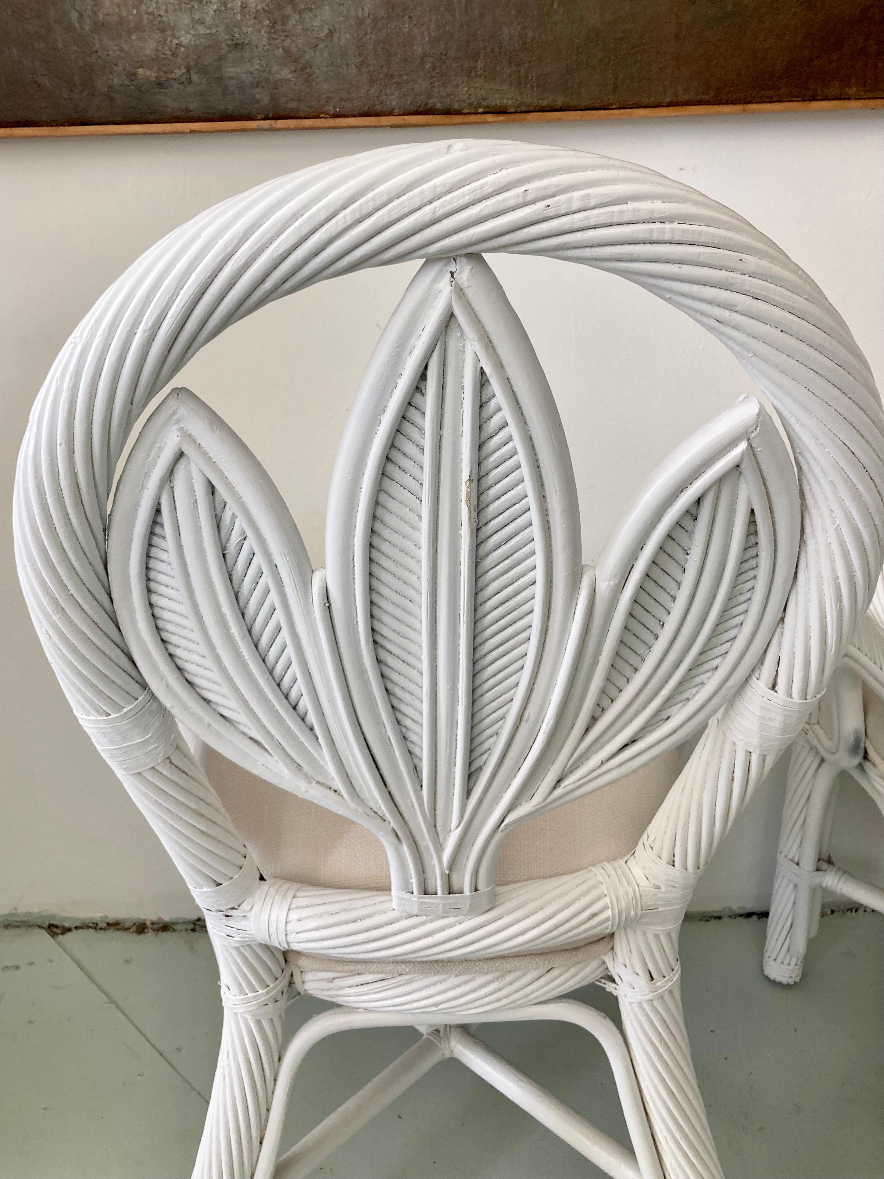 Gabriella Crespi Pencil Reed Rattan Arm Chairs, a Pair For Sale 3