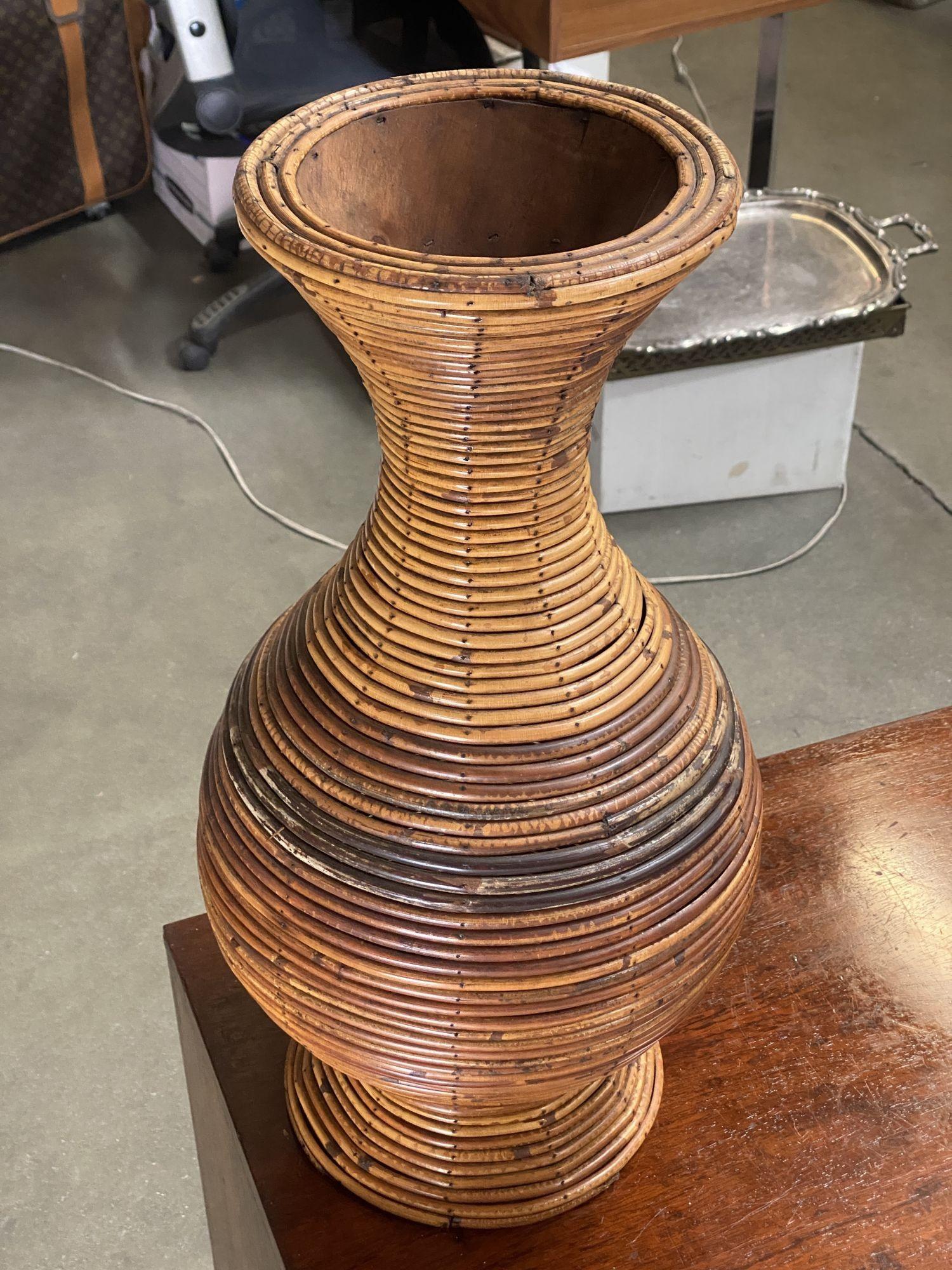 large wicker vase